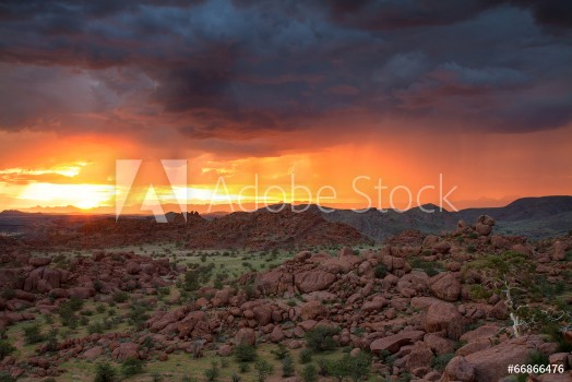 Picture of Sunset in the wet season Damaraland